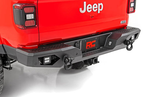 Heavy Duty Rough Country Rear Bumper w/LEDs for 2020-2024 Gladiator - 10646