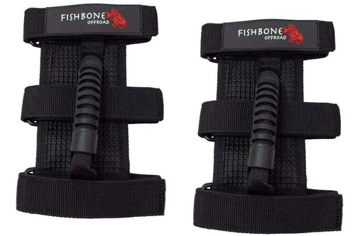 Black Fishbone Offroad Grab Handles with Straps