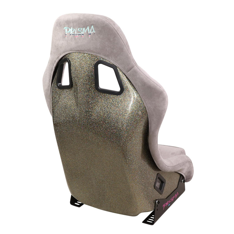 NRG Innovations FRP Bucket Seat NRG-FRP-303GY-ULTRA Edition Alcantara Material with Grey Pealized Back Plus Phone Pockets. (Medium)