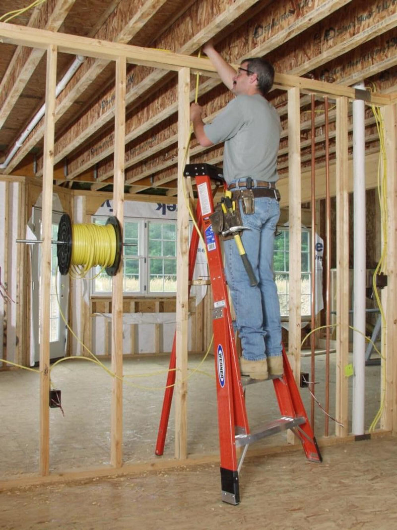 FTP6208, Werner, Tripod Stepladder, Fg, 8 Ft. H, 300 Lb Cap.