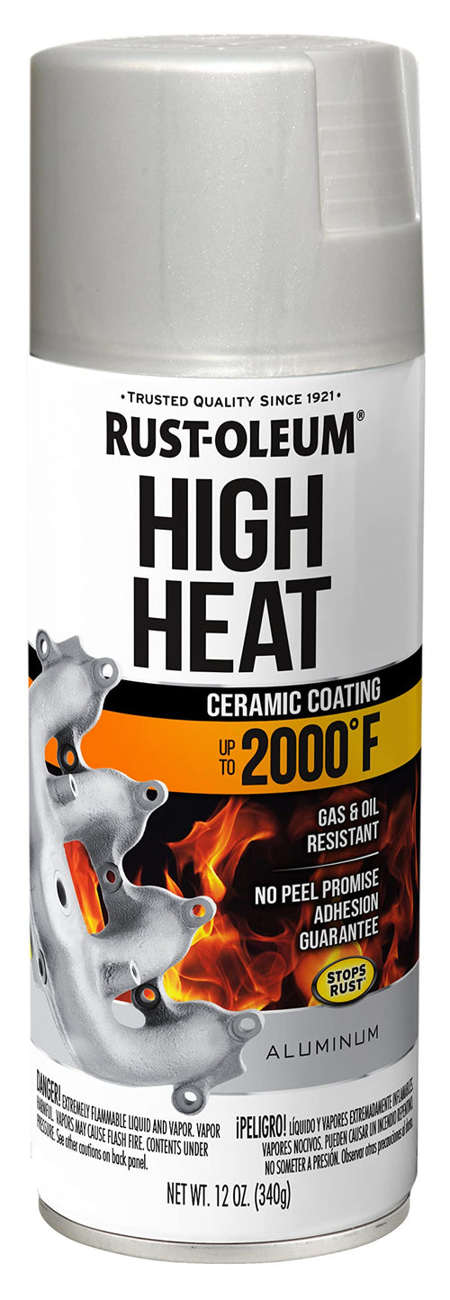 Automotive Rust-Oleum High Heat Spray Paint, Flat Aluminum 12 Ounce (Pack of 1)