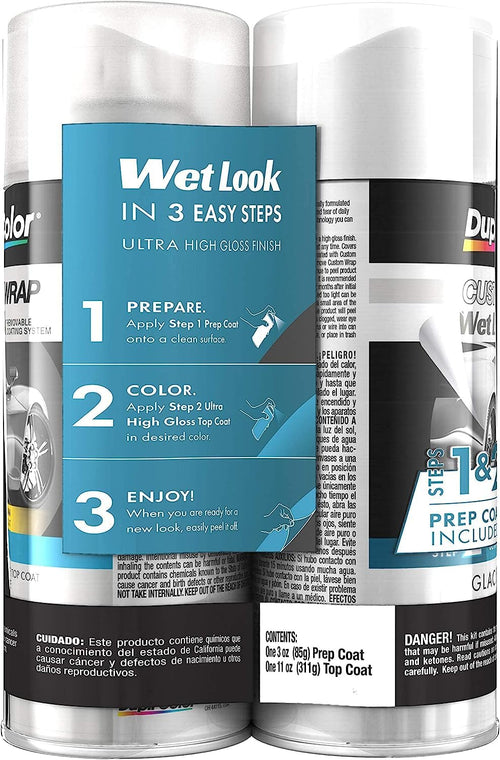 Custom Wrap Dupli-Color ECWRC8810 Wet Look Removable Automotive Paint - Glacier White Spray Paint - 11 oz. Aerosol Can