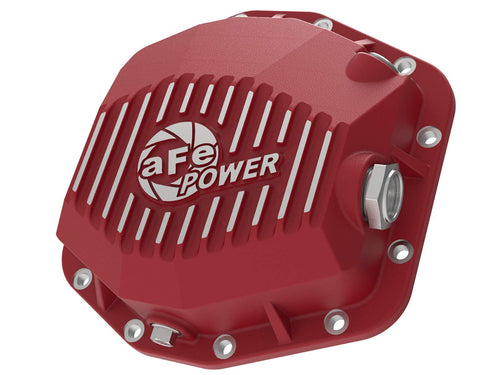 aFe POWER Rear Differential Cover Pro Series Red w/Machined Fins - #46-71000R - Jeep Wrangler (JL) 18-24 L4-2.0L (t)/ V6-3.6L (Dana M220)