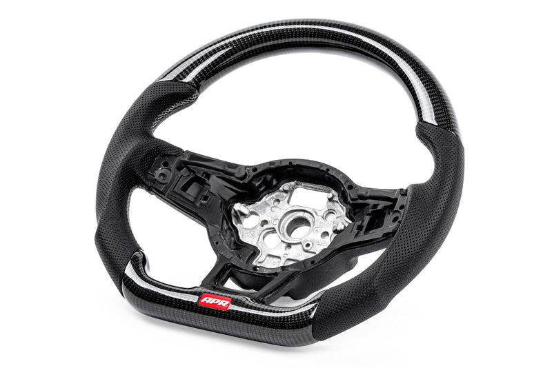 Steering Wheel APR MS100202 - Carbon Fiber/Leather - Silver