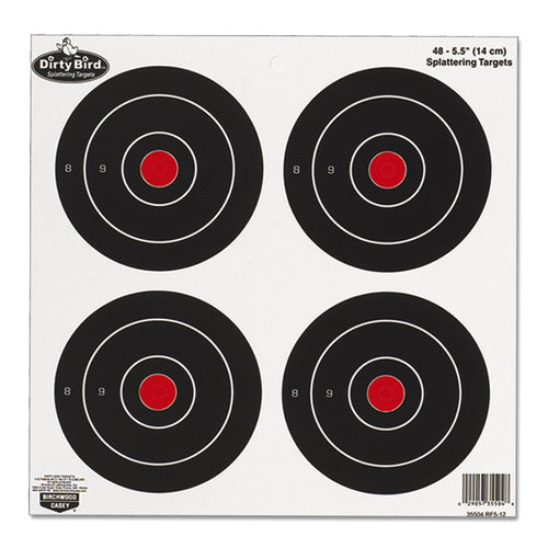 5" Round Dirty Bird Splattering Targets, 12 SHEET PACK