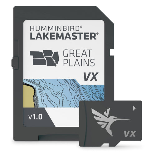 LakeMaster Humminbird Great Plains V1 Map SD Card for Fish Finders