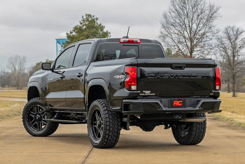 Power Running Boards Rough Country with LED Step Lights for Chevy Colorado & GMC Canyon (2015-2025) Crew Cab - Dual Motor Electric Powerstep Board & Retractable Truck Steps