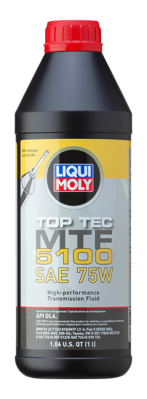 Top Tec MTF 5100 Liqui Moly SAE 75W | 1 L | Gear Oil | Hydraulic Oil | SKU: 20352