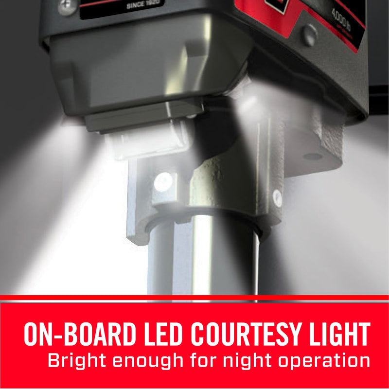 500187 Bulldog Black A-Frame Jack with Powered Drive, 3,500 lbs.
