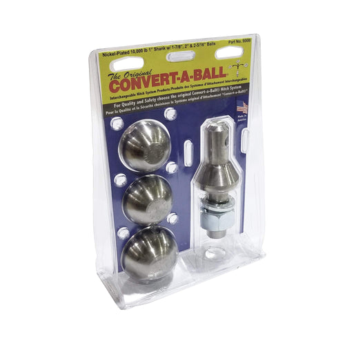 900B Convert-A-Ball Nickel-Plated Shank with 3 Balls - 1"