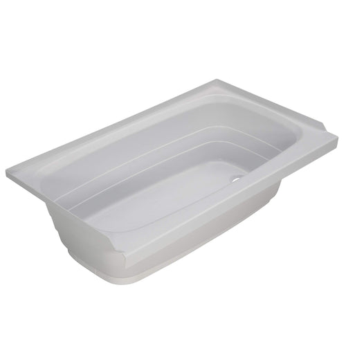 24" x 40" Lippert Replacement White Bathtub with Right Drain, Scratch-Resistant ABS Acrylic for RVs, Travel Trailers, 5th Wheels, Motorhomes - W2440RHSPK