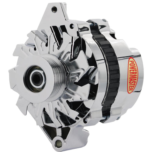 Alt GM CS130 Chrome Powermaster 140A XS Volt™ 6 grv Pulley Str MTG 6.61"