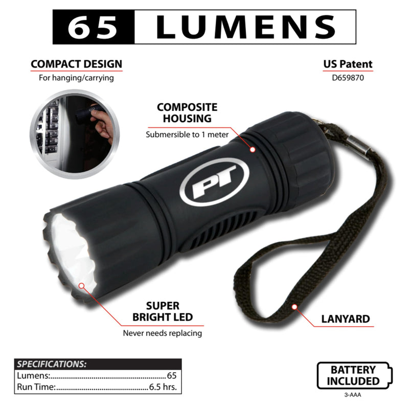 W2494 Performance Tool Storm 3-Pack 65 Lumen Composite Flashlights (Sold as 1 Pack)