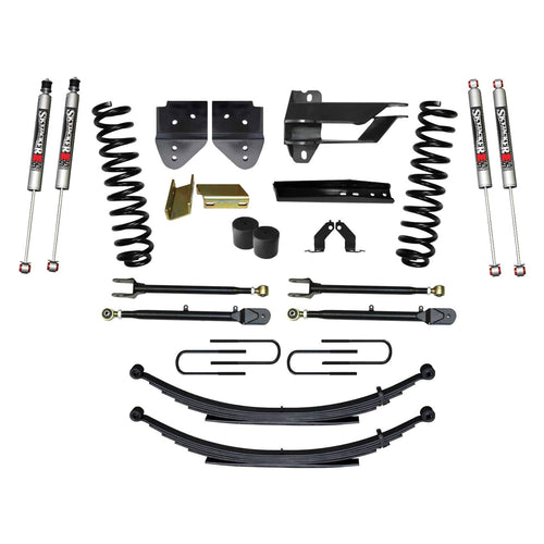 Skyjacker Suspension Lift Kit F174024KS-M w/Shock 4 in. Lift Incl. Front Coil Springs Rear Leaf Springs Adjustable 4-Links M9500 Monotube Shocks