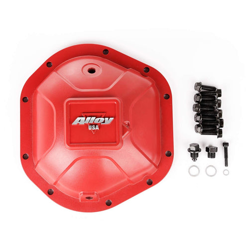 Differential Cover Alloy USA for Dana 44 | Aluminum, Red | 11212 | Fits 1987-2006 Jeep Wrangler YJ/TJ/LJ; 1984-1990 Jeep Wagoneer; 1993-2004 Jeep Grand Cherokee; 1986-1992 Jeep Comanche & Others