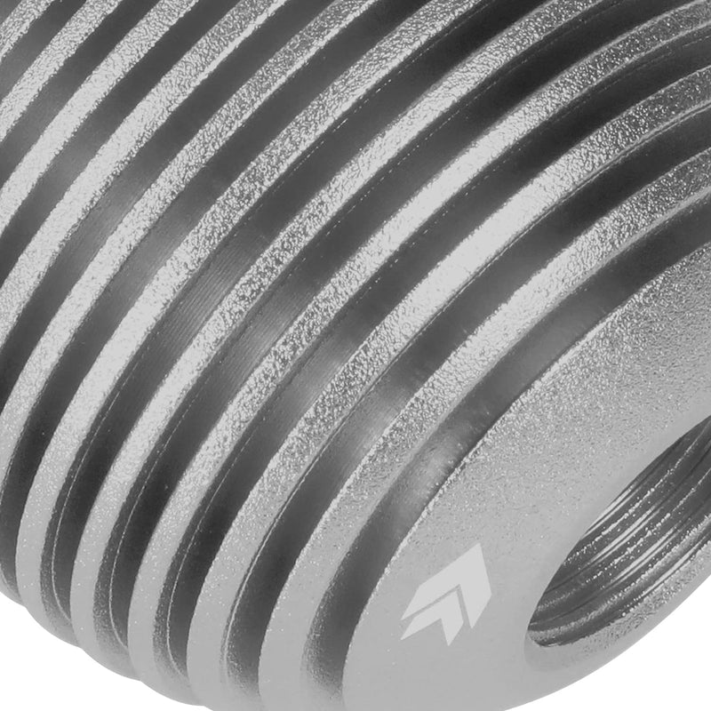 NRG Innovations Universal Aluminum SK-703SL Shift Knob with Thread Adapters, Heat Sink Style Round Ball Shape, Silver