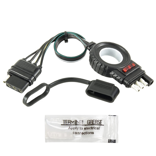 Hopkins 48148 Towing Solutions Endurance Easy-Pull 12 4 Flat Extension Trailer Connector, Black