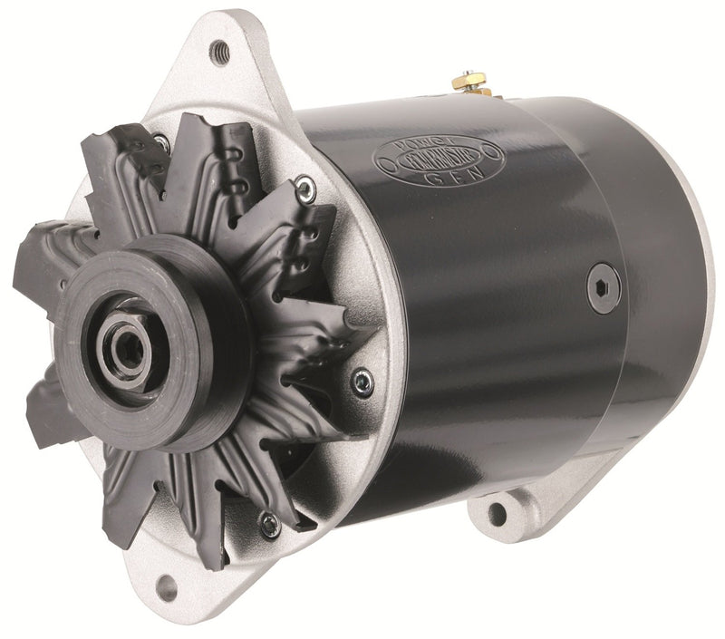 PowerGEN Powermaster Black Short 60A 6V Pos Grd w/Pulley for 3/8" Belt