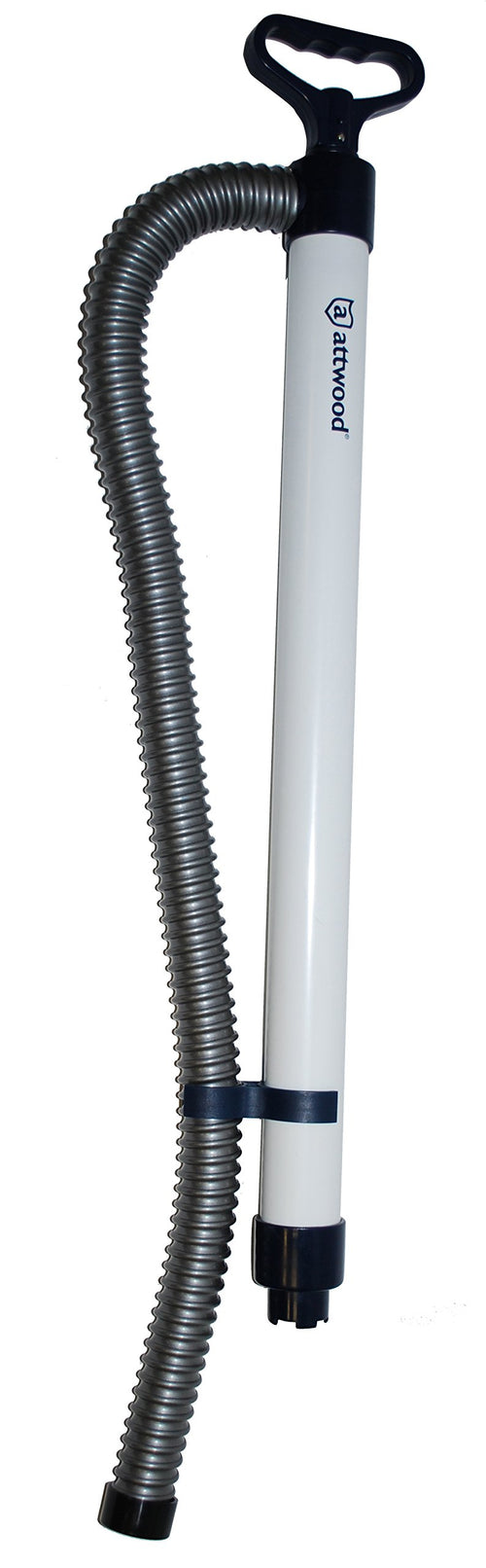 Attwood Emergency Hand-Operated 11596-2 Livewell Bilge Pump with Removable 32-inch Hose, White