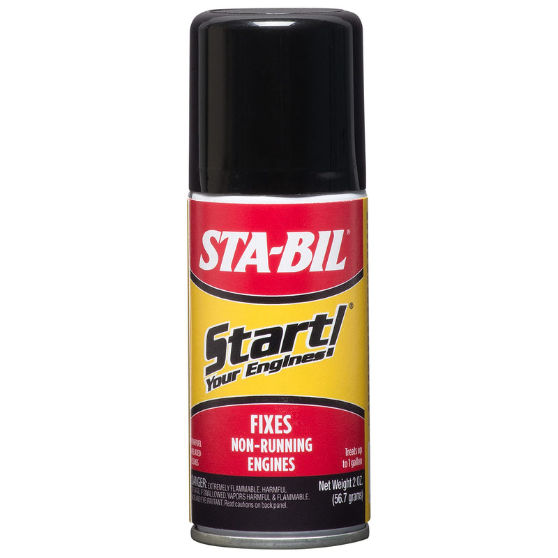Start Your Engines! STA-BIL - Fixes Non-Running Engines - A Jump Start in A Can - Revitalizes Fuel System - Safe for 2 and 4-Cycle Engines - Quick, Easy Starts Ensured, 2 fl. oz. (21214)