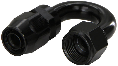 6180-12-2-12 Red Horse Performance 180 Degree Female Aluminum Hose End - Black