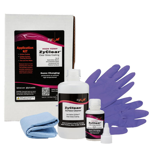 ZyCoat 15502 ZyClear High Temperature Heat Dissipating Clear Coat Application Kit - High Gloss, 2 Ounce