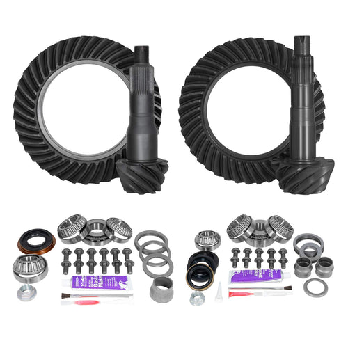 Front & Rear Ring & Pinion Gear Kit Package with Install Kits - Toyota 8.75/8IFS