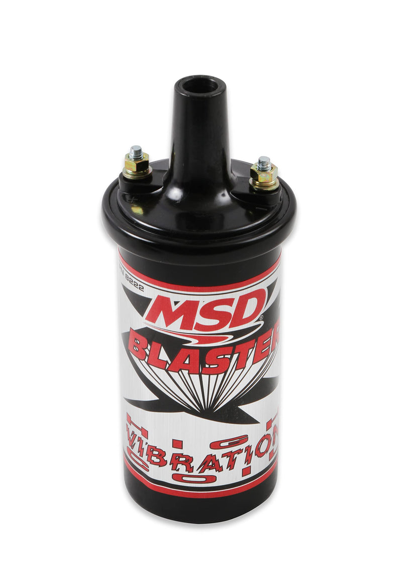 Blaster Series MSD 8222 Ignition Coil, Canister Style, High Vibration, Black, Individual
