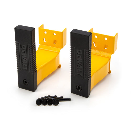 Cord Minder DEWALT Bracket 2-Piece Storage Rack Accessory Set, Compatible with 4 and 6-foot Storage Racks, 50-lb Load Capacity for Set, Spring-Loaded, Locking Pins Included, Powder-Coated