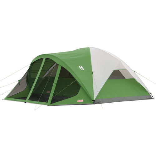 Coleman 6/8 Person Evanston Screened Camping Tent, Weatherproof Tent with Roomy Interior Includes Rainfly, Carry Bag, Easy Setup and Screened-in Porch