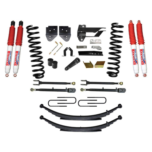 Skyjacker Suspension F176024KS-H Lift Kit w/Shock 6 in. Lift Incl. Front Coil Springs Rear Leaf Springs Adjustable 4-Links Hydro 7000 Shocks