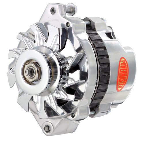 Alternator Powermaster 678011 (GM CS130 Polish 140A 1V Pulley Str Mtg 6.14" 1-Wire or OE Hookup), 1 Pack