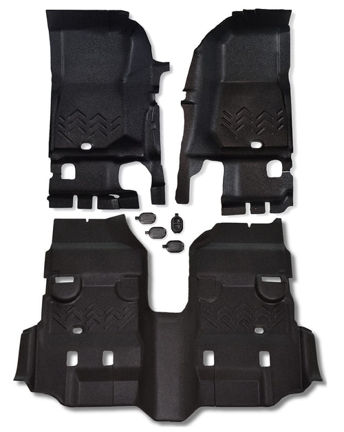 Composite flooring Armorlite for 07-18 Jeep Wrangler Unlimited JKU, Front and Rear, 3 Pieces, Black B1006714-BLK1-AA