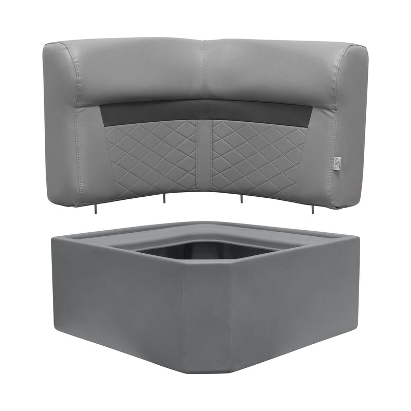 DLX Series Wise 8WD133-1B-221 Pontoon Corner Section - Base Only - Grey