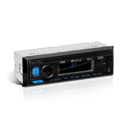 P350MB Planet Audio Car Audio Stereo System - Single Din, Bluetooth Audio and Hands-Free Calling, MP3, USB Audio, USB Charging, AUX Input, AM/FM Radio Receiver, No CD Player