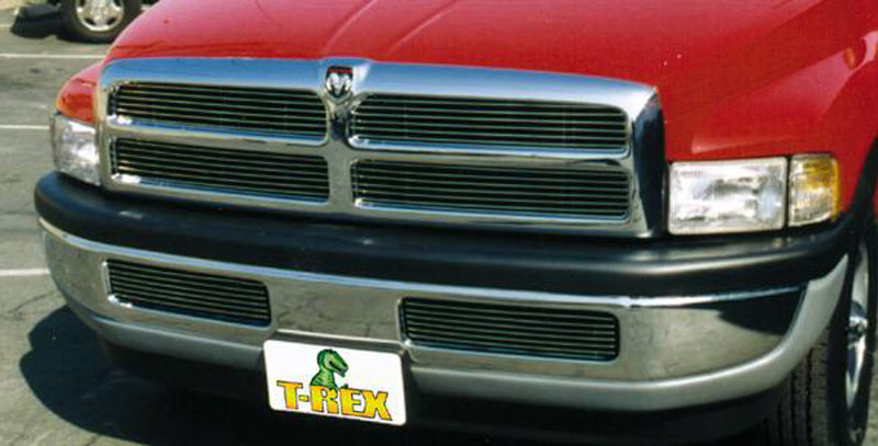 Horizontal T-Rex 20450 Aluminum Polished Finish Billet Grille Insert for Dodge Ram PickUp