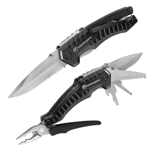 Magnus Multifunction Kilimanjaro Multi-Tool, Full-Size Pliers, Blade Cuts Wood, Hose, Rope, Screwdriver, Wire Cutter, 8-1/2 Inches - 910056, Black