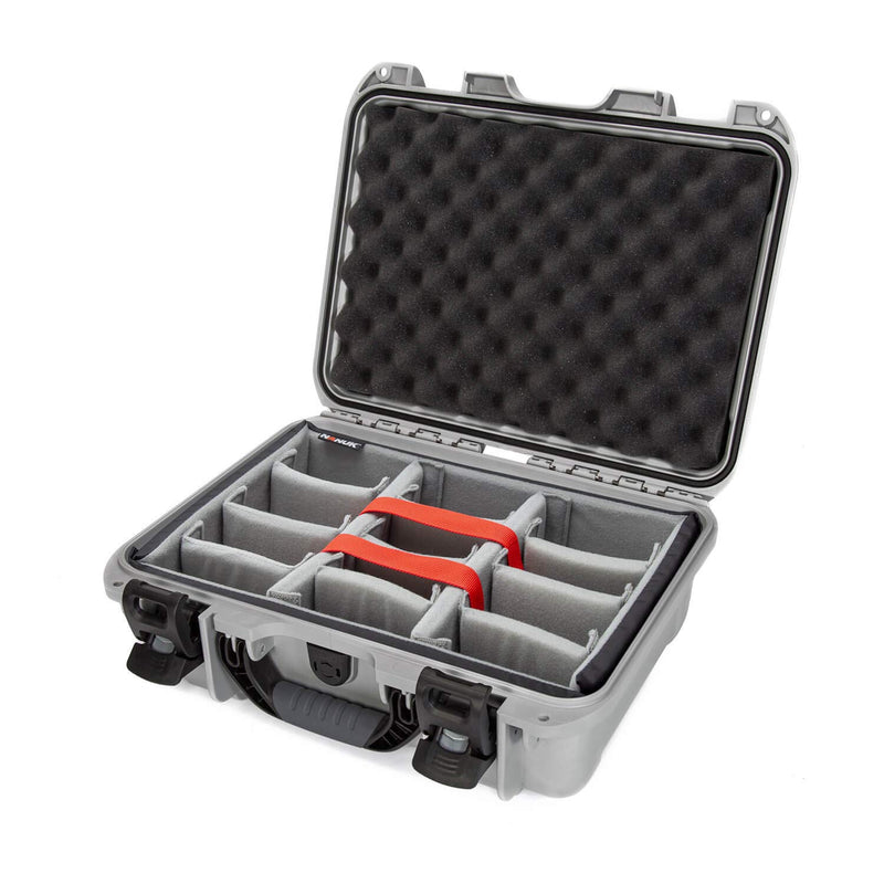 Waterproof Nanuk 920 Hard Case with Padded Dividers - Silver