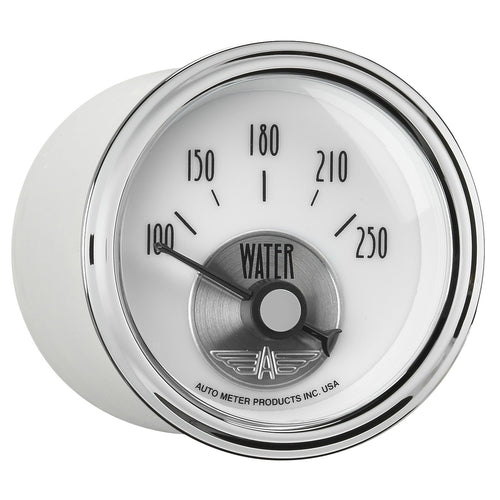 Auto Meter Prestige Pearl 2-1/16" Electric Water Temperature Gauge 2039 (100-250 Degree F, 52.4mm)