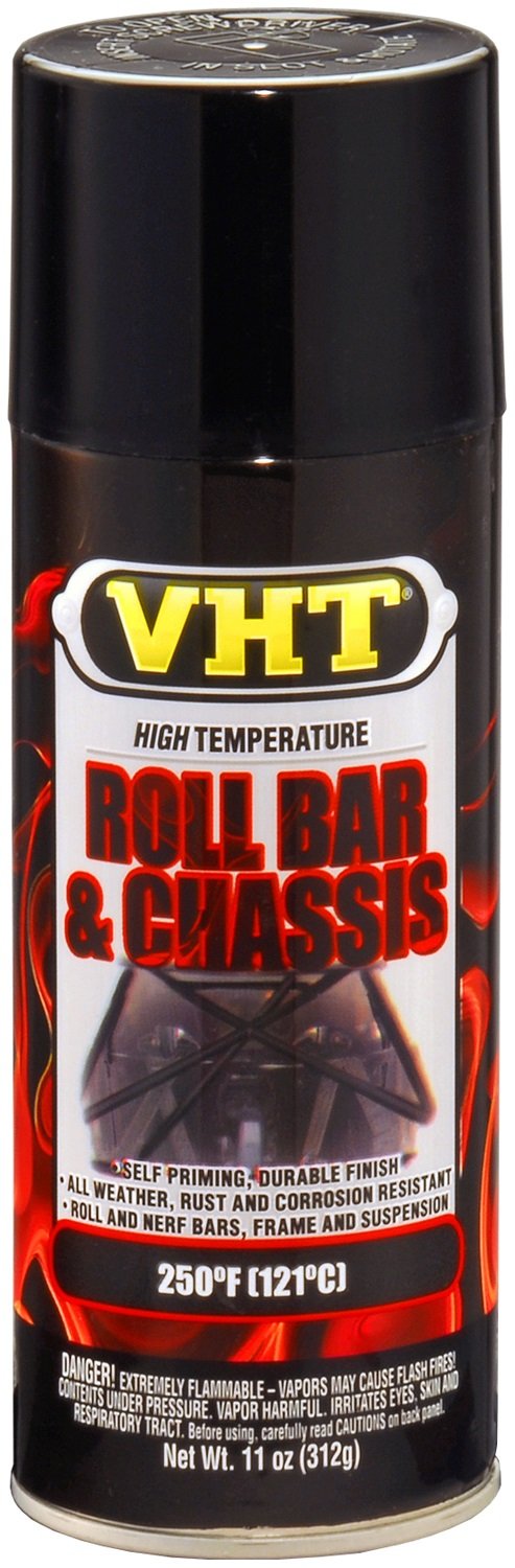 Gloss Black Spray Paint – VHT SP670 Roll Bar and Chassis Paint – 11 oz Aerosol Can