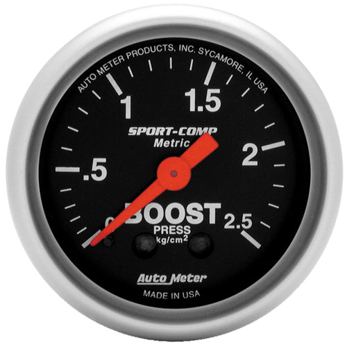 Sport-Comp Auto Meter 3303-M Mechanical Boost/Vacuum Gauge