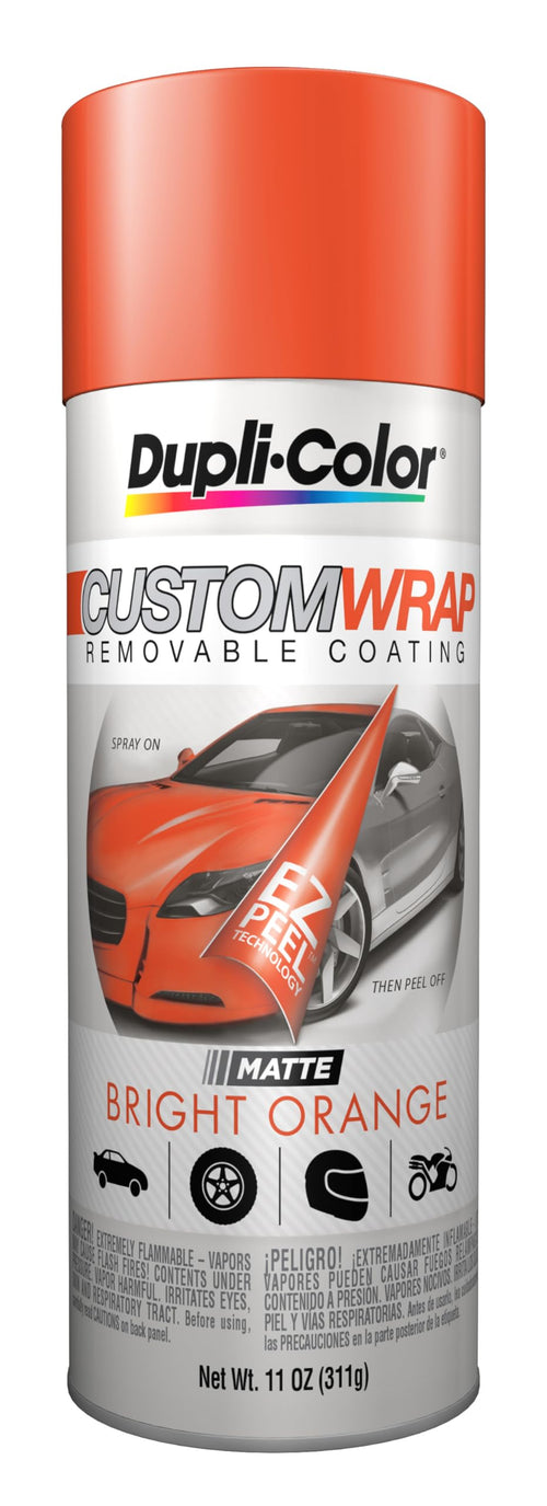 Custom Wrap Dupli-Color ECWRC8067 Matte Removable Automotive Paint – Bright Orange Spray Paint - 11 oz. Aerosol Can