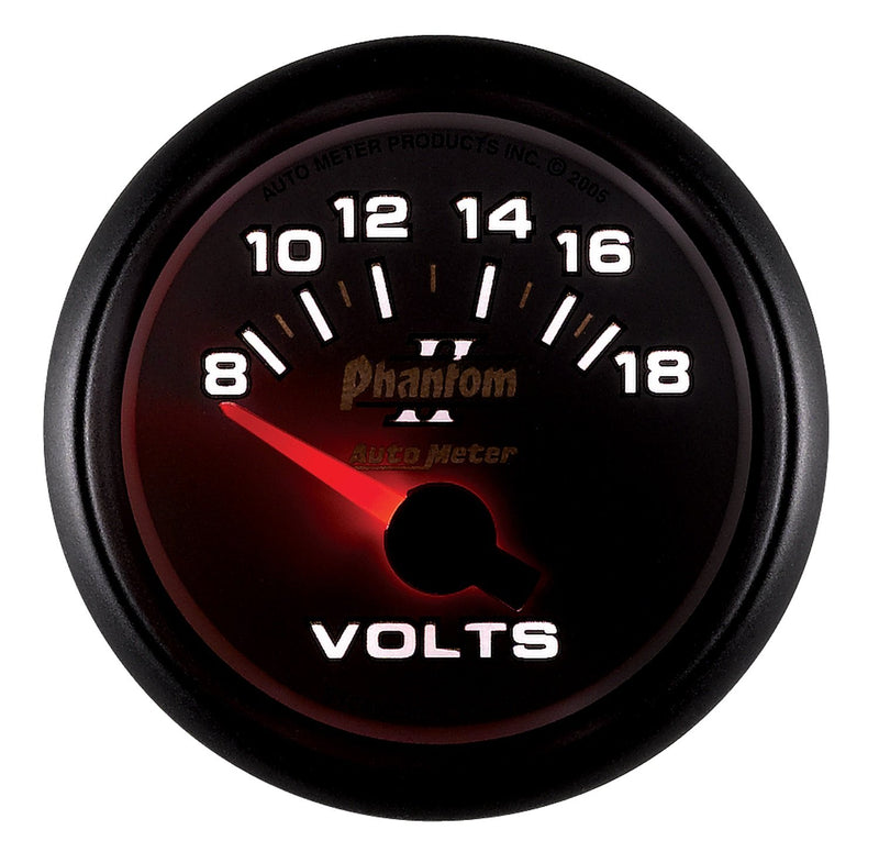 AUTO METER Phantom II 7592 Voltmeter, 2.3125 in.
