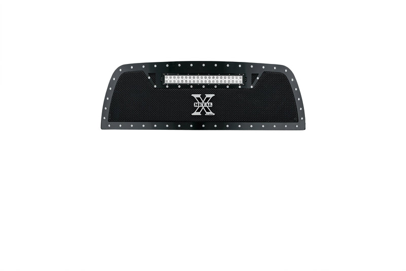 Torch Grille, 2010-2012 Ram 2500, 3500 Black, 1 Pc, Replacement, Chrome Studs with (1) 20" LED - PN #6314531