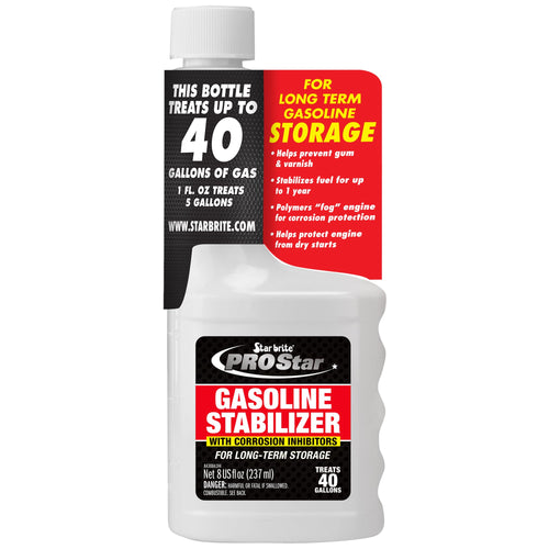 ProStar STAR BRITE Gasoline Stabilizer - Fog & Protect Stored Engines & Entire Fuel System from Corrosion - Keep Gas Fresh for up to 1 Year - EZ Store EZ Start 8OZ (084308P)