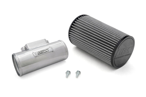 HPS 3" Polished Aluminum MAF Sensor Housing with HPS-4337 Cone Air Filter Compatible for Lexus Toyota 2JZ 1MZ 1UZ Engine, MAFT-1605