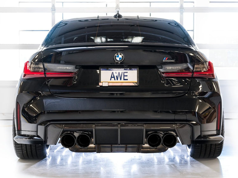 AWE Catback SwitchPath Exhaust for BMW G8X M3/M4 - Diamond Black Tips - 3025-42480