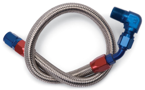Braided Stainless Steel Edelbrock 8124 Fuel Pump to Fuel Pressure Regulator Fitting