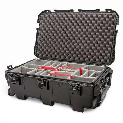 Wheeled Nanuk 962 Waterproof Hard Case with Padded Divider, Black