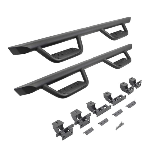Dominator Xtreme D2 Sidestep & Brackets Go Rhino | Mild Steel, Textured Black | D224516T | Fits 2020-2023 Jeep Gladiator, 4-Door